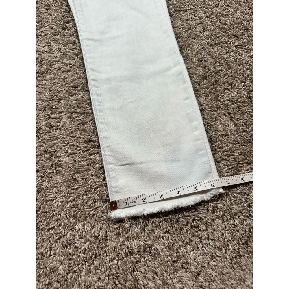 athleta sculptek skinny jeans frayed hems mid rise biscayne light wash size 6